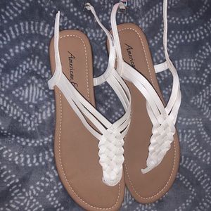 White sandals